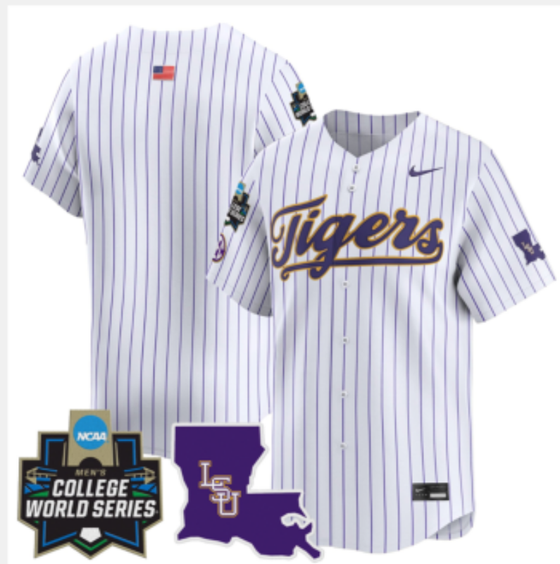 Men LSU Tigers blank White Nike 2025 NCAA Jersey style 3->ncaa teams->NCAA Jersey